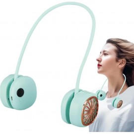 XBOSS L21 Foldable Bladeless Neck Fan, USB Charging Portable Hanging Neck Fan for Travel Hiking Sports