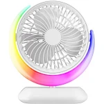 Luna RGB Desktop Rotatable USB Fan with 3 Speeds