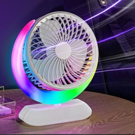 Luna RGB Desktop Rotatable USB Fan with 3 Speeds