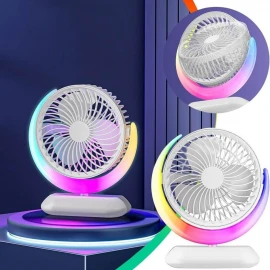 Luna RGB Desktop Rotatable USB Fan with 3 Speeds