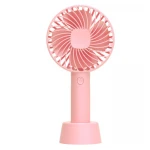 Mini Portable Fan Handheld 3 Speeds USB Rechargeable With Phone Stand