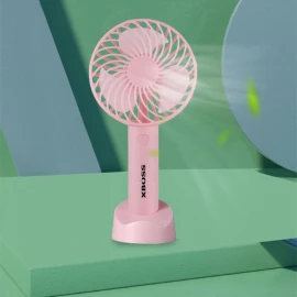 XBOSS N17 Mini Portable Fan Handheld 3 Speeds USB Rechargeable With Phone Stand