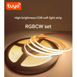 Tuya Smart RGBCW LED Strip Light – ZigBee, High Brightness, COB Technology, Music Sync & Voice Control