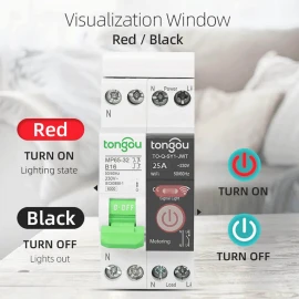 Tongou Tuya WiFi Smart Circuit Breaker – Mobile App and Voice Control 25A