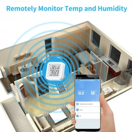 Tuya WiFi Temperature & Humidity Sensor Home Assistant for Smart Home Thermometer with IR Remote