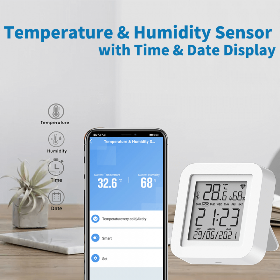 WiFi Temperature Sensor Smart Thermometer Hygrometer With Remote