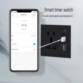 Tuya Smart Life Wifi Socket Wall Outlet With Usb Fast Charging