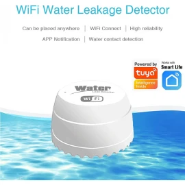 Tuya Wifi Water Detector Sensor Alarm and Alert Smart Water Leakage Sensor Overflow Security