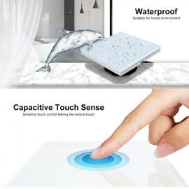 Tuya Smart Wifi Touch Light Switch No Neutral Wire Required 1/2/3/4 Gang for Ceiling Light Fan Door