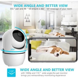 ONVIF Wireless WiFi Security Camera - Home Night Vision & Two-Way Audio