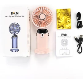 XBOSS N15Portable Mini Handheld Fan Personal 4000mah Rechargeable Pink