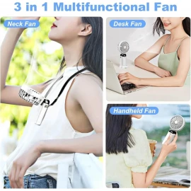 XBOSS N15 Portable Mini Handheld Fan Personal 4000mah Rechargeable White