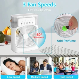 RoSH Portable Mini Air Cooler Fan Water Cooling Fan Air Conditioning For Home And Room Office