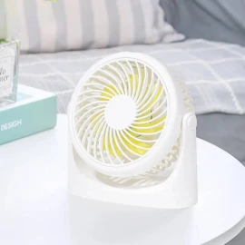 XBOSS JD-Q1 Portable Ultra-quiet USB Small Rechargeable Fan (White)