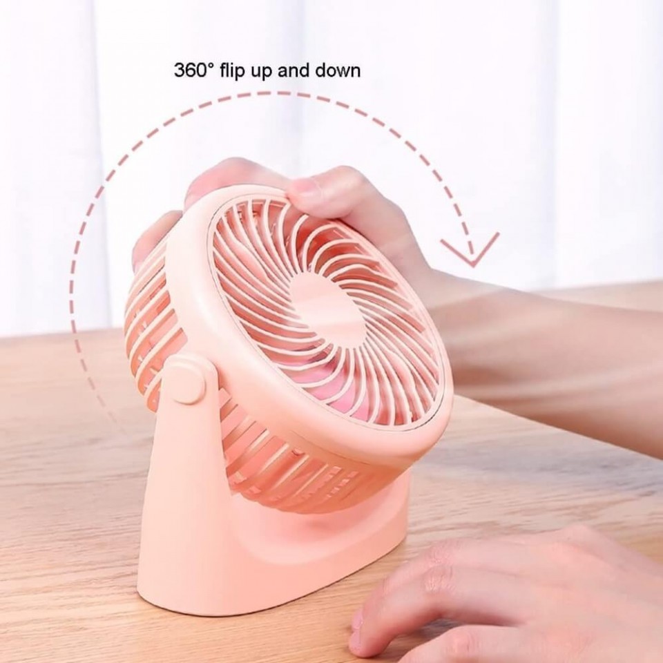XBOSS JD-Q1 Portable Ultra-quiet USB Small Rechargeable Fan White