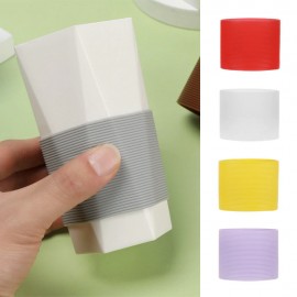Silicone Glass Bottle Cover For Mugs Ceramic Coffee Cups Wrap Cup Sleeve Heat Insulation Bottle Sleeves Non-slip Mug Sleeve