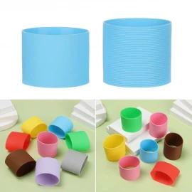 Silicone Glass Bottle Cover For Mugs Ceramic Coffee Cups Wrap Cup Sleeve Heat Insulation Bottle Sleeves Non-slip Mug Sleeve