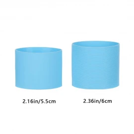Silicone Glass Bottle Cover For Mugs Ceramic Coffee Cups Wrap Cup Sleeve Heat Insulation Bottle Sleeves Non-slip Mug Sleeve