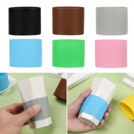 Silicone Glass Bottle Cover For Mugs Ceramic Coffee Cups Wrap Cup Sleeve Heat Insulation Bottle Sleeves Non-slip Mug Sleeve
