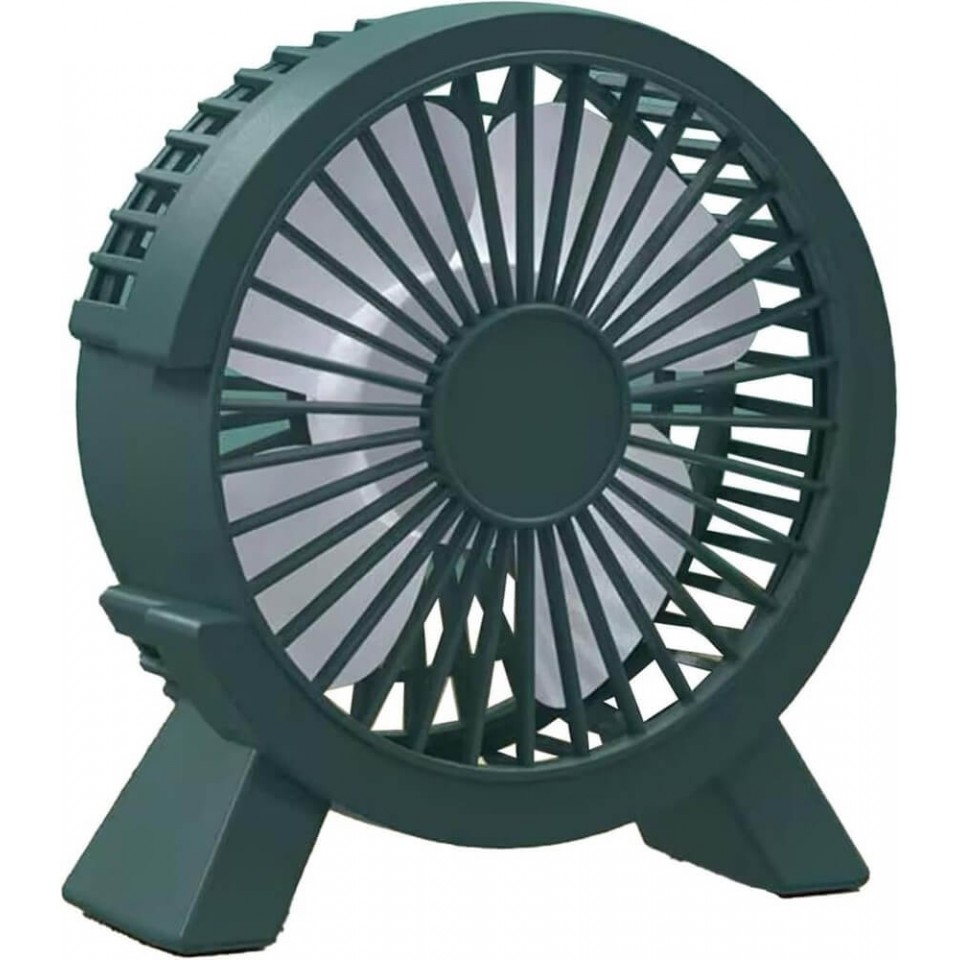 Portable Desktop Quiet Cooling Fan, Retro Small USB Desk Strong Wind Bedroom, 4 Blades Table Fan For Home or Office Use