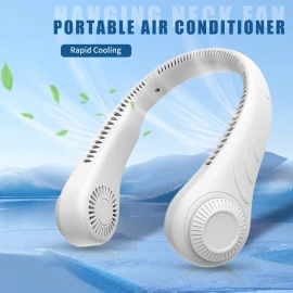 Portable Cooling System For Camping Hanging Neck Fan Bladeless For Outdoor Sports Running Travel