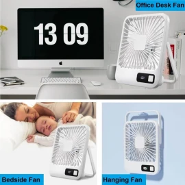 XBOSS Q3 Small Desk Fan Battery Operated Rechargeable