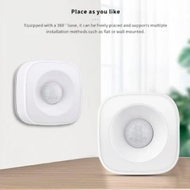 WiFi Motion Sensor for Tuya Smart Home Security, App Alerts, Wireless 2.4GHz Motion Detection Sensor