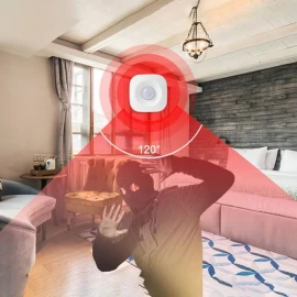 WiFi Motion Sensor for Tuya Smart Home Security, App Alerts, Wireless 2.4GHz Motion Detection Sensor