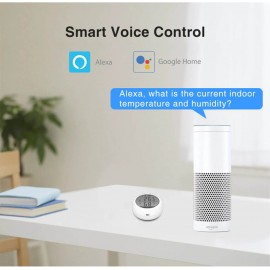 Tuya Smart WiFi Temperature and Humidity Sensor With Alarm Room Thermometer Works with Alexa, Google Home