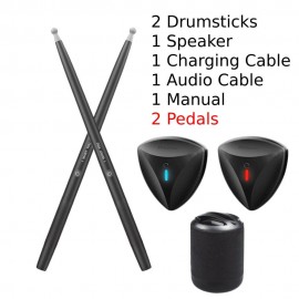 Air Drum Sticks Electronic for Beginners Kids Adults Practice (Black)