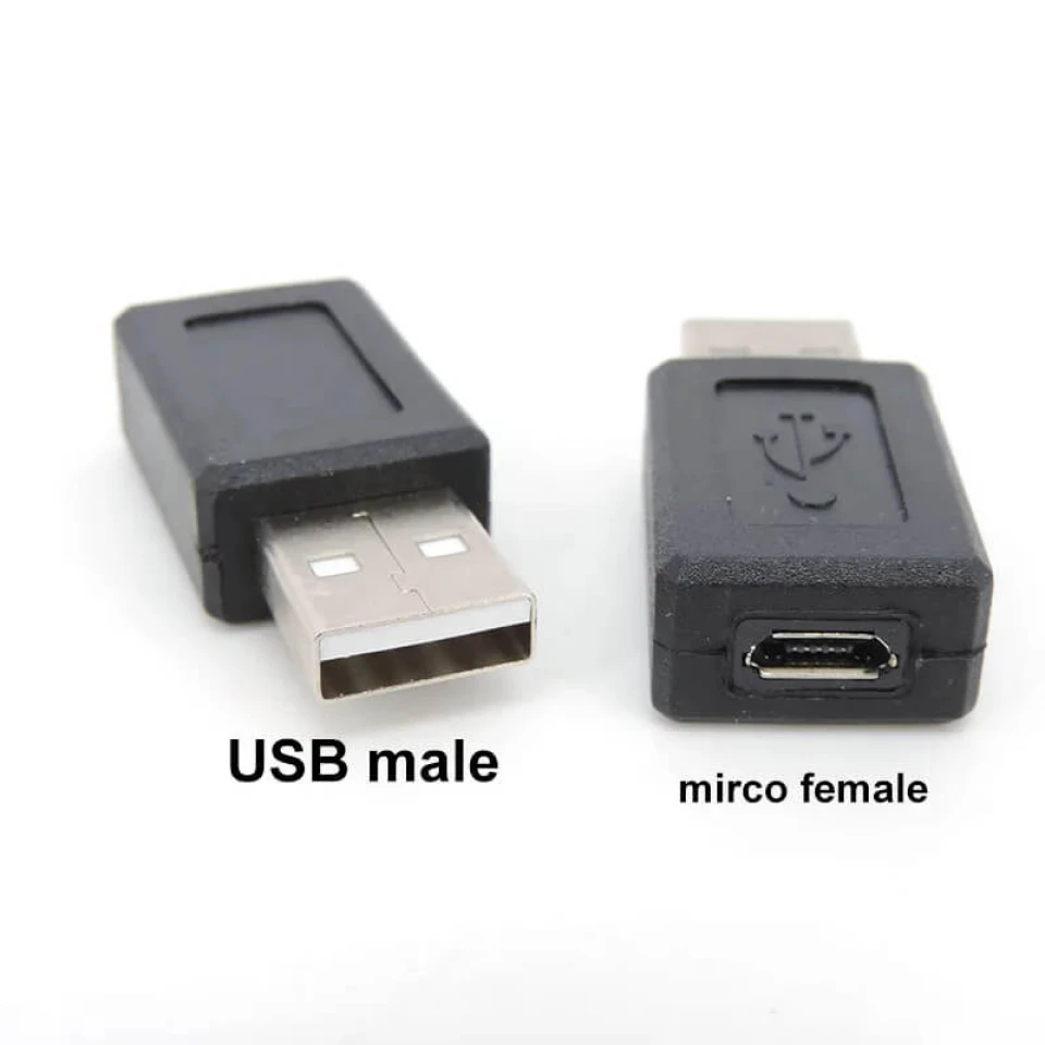 USB Male to Micro Female Adapter Plug Converter