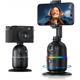 360° Auto Face Tracking Tripod – AI Smart Camera Mount with Gesture Control & Remote for Vlogging, Streaming & TikTok