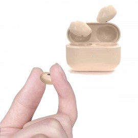 XBOSS PRO 4S+ Invisible Earbuds True Wireless Bluetooth Earphones 5.3 HiFi Stereo Noise Cancelling Small Mini Hidden Earbuds for Work, Sleep, Music, Audiobooks (Skin)