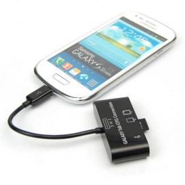 3-in-1 SD MMC TF Card Reader Adapter HUB Connection Kit For OTG Mobile Phone