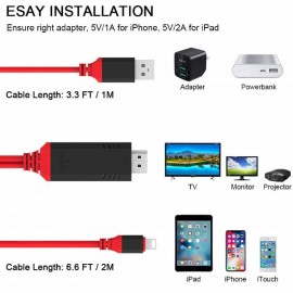 1080P HDMI HDTV Cable for Lightning Digital AV Adapter for iphone 11 12 13 8 Pin USB to HDMI Cable for ipad Mini Air Pro
