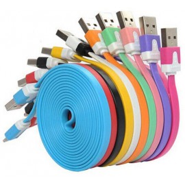1M 3ft Colorful Flat Micro Usb Sync and Charge Cab..