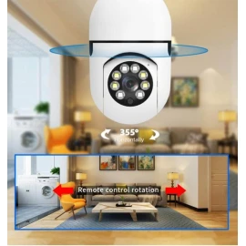 Light Bulb Security Camera - Full-HD 1080P 360 Degree Wireless WiFi Camera with Two-Way Audio & Motion Detection