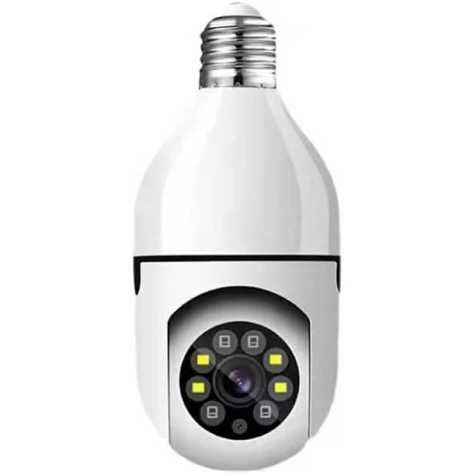 Light Bulb Security Camera - Full-HD 1080P 360 Degree Wireless WiFi Camera with Two-Way Audio & Motion Detection