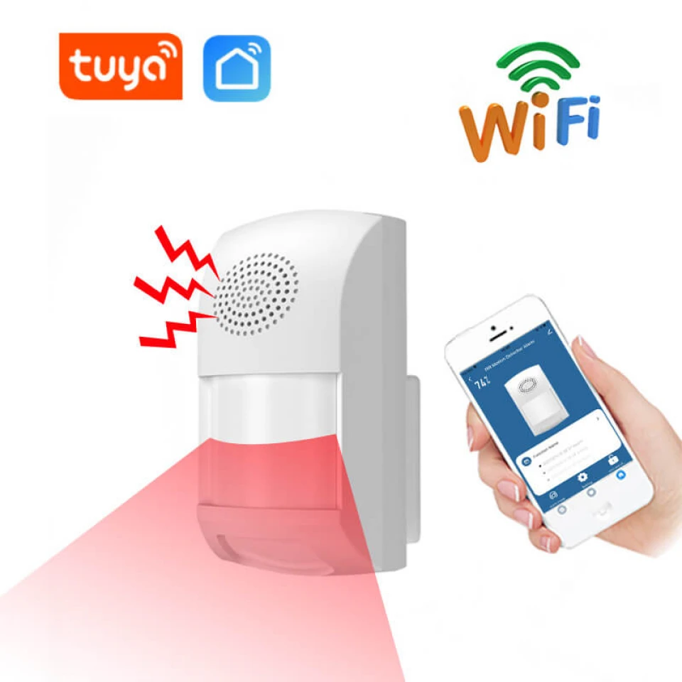 Tuya WiFi Pir Motion Sensor Movement Detector Alarm System Remote Control Pet Immune Timing Arm Disarm