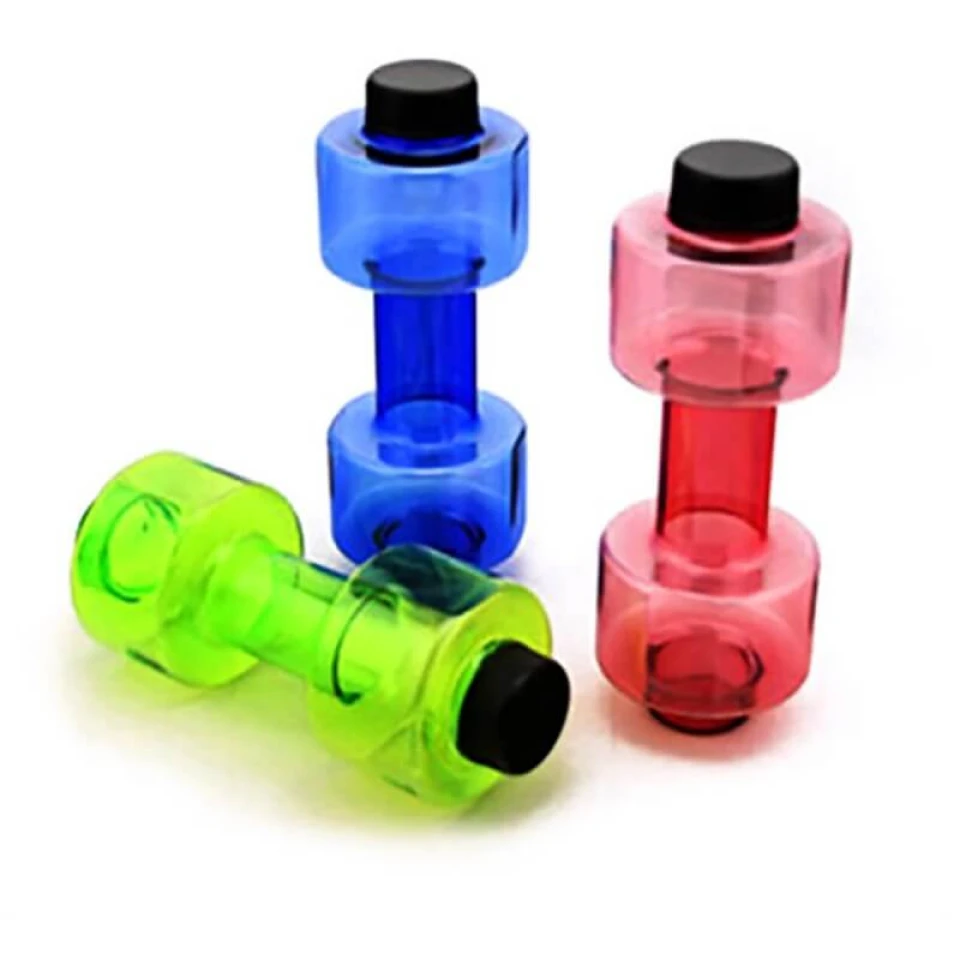 Convenient Personalized Dumbbell Cup Fitness Water Bottle Plastic Cup Sealed Leakproof 550ml Convenient For Fitness Sport Bottle