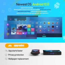 T95 Android Tv Box Quad-Core 64-bit ARM Cortex-A53 Android Box with 2.4G/5G Dual WiFi 10/100M Ethernet, Support H.265/3D/6K Ultra HD/BT 5.0/HDMI 2.0 Smart TV Box