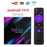 H96 Max 4K Ultra HD Smart TV Box Android 10 RK3318 4GB/32GB Google Voice Assistant H96max Netflix Media Player + Remote Control