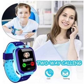LDB Direct Kids Smartwatch Waterproof LBS/GPS Tracker with Phone SOS Camera Alarm Clock Screen Games for 3-12 Year Old Boys Girls Great Gift