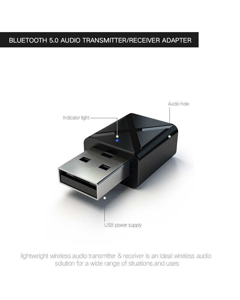 Adaptador bluetooth 5.0 Smart TV 2 en 1