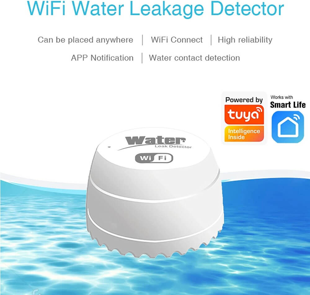 Tuya Smart Home WiFi Water Leak Detector Leakage Alarm Flood Sensor Smart  Life APP Water Alert